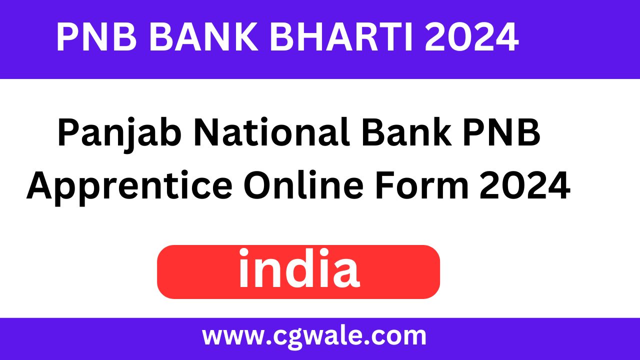 Panjab National Bank PNB Apprentice Online Form 2024